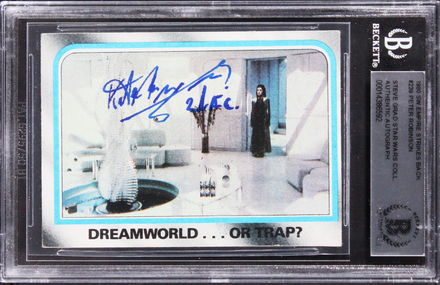 Peter Robinson Star Wars Signed 1980 SW Empire Strikes Back #239 Card BAS Slab