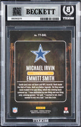 Cowboys (2) Smith & Irvin Signed 2024 Panini Phoenix #2 Card Auto 10! BAS Slab