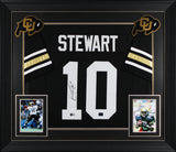 Colorado Kordell Stewart Signed Black Pro Style Framed Jersey BAS Witnessed