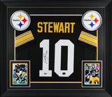Kordell Stewart "Slash" Signed Black Pro Style Framed Jersey BAS Witnessed
