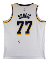 Lakers Luka Doncic Authentic Signed White Nike Swingman Jersey BAS #AE13508