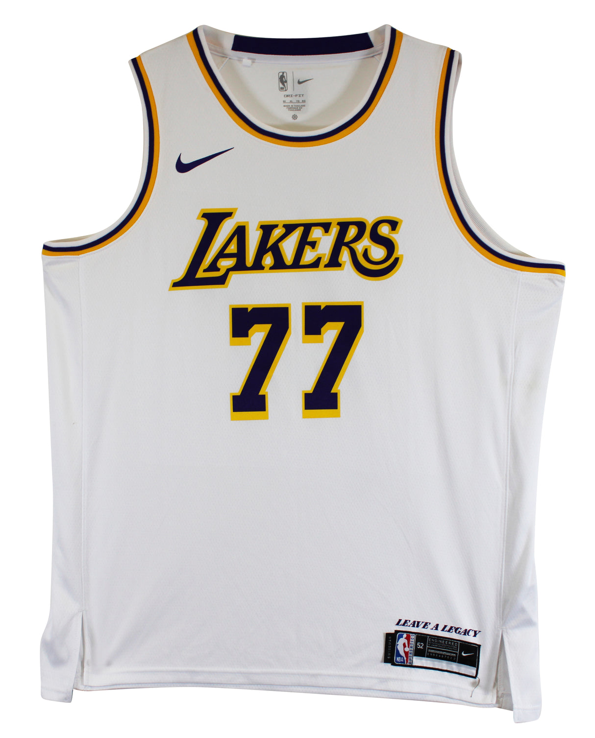 Lakers Luka Doncic Authentic Signed White Nike Swingman Jersey BAS #AE13508