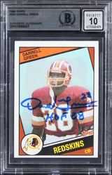 Commanders Darrell Green HOF 08 Signed 1984 Topps #380 Card Auto 10! BAS Slabbed
