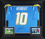 Chargers Justin Herbert Signed Powder Blue Nike Game Framed Jersey Fanatics
