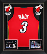 Heat Dwyane Wade Signed 2005-06 Red M&N Authentic Framed Jersey Fanatics COA