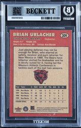 Bears Brian Urlacher "HOF 18" Signed 2000 Fleer Tradition #309 RC Card BAS Slab