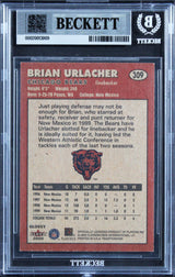 Bears Brian Urlacher "HOF 18" Signed 2000 Fleer Glossy #309 Rookie Card BAS Slab