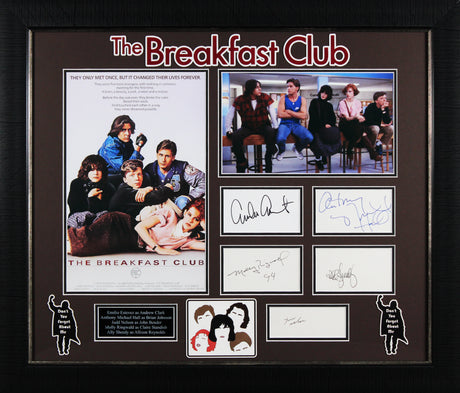 The Breakfast Club (5) Estevez, Nelson, Hall, +2 Signed Framed Display BAS LOA