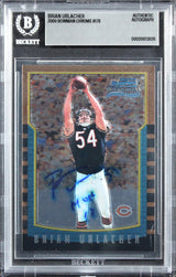 Bears Brian Urlacher "HOF 18" Signed 2000 Bowman Chrome #178 RC Card BAS Slab 2