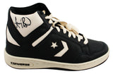 Celtics Larry Bird Signed Right Black & White Converse Weapon Shoe BAS Witnessed