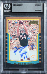 Bears Brian Urlacher "HOF 18" Signed 2000 Bowman #178 Rookie Card BAS Slabbed 3