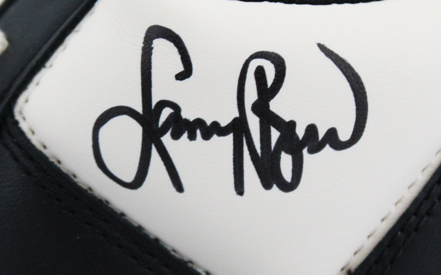 Celtics Larry Bird Signed Left Black & White Converse Weapon Shoe BAS Witnessed