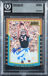 Bears Brian Urlacher "HOF 18" Signed 2000 Bowman #178 Rookie Card BAS Slabbed 5