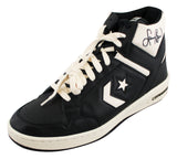 Celtics Larry Bird Signed Left Black & White Converse Weapon Shoe BAS Witnessed