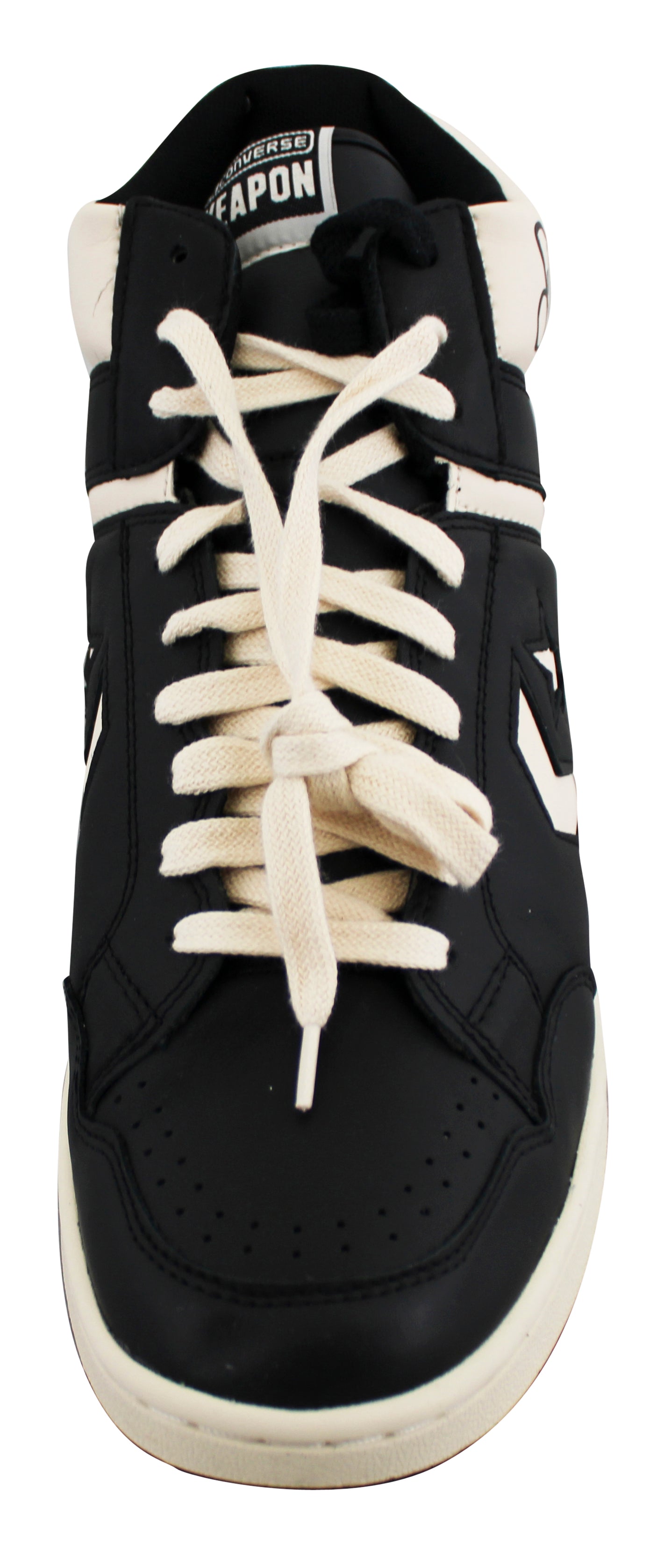 Celtics Larry Bird Signed Left Black & White Converse Weapon Shoe BAS Witnessed