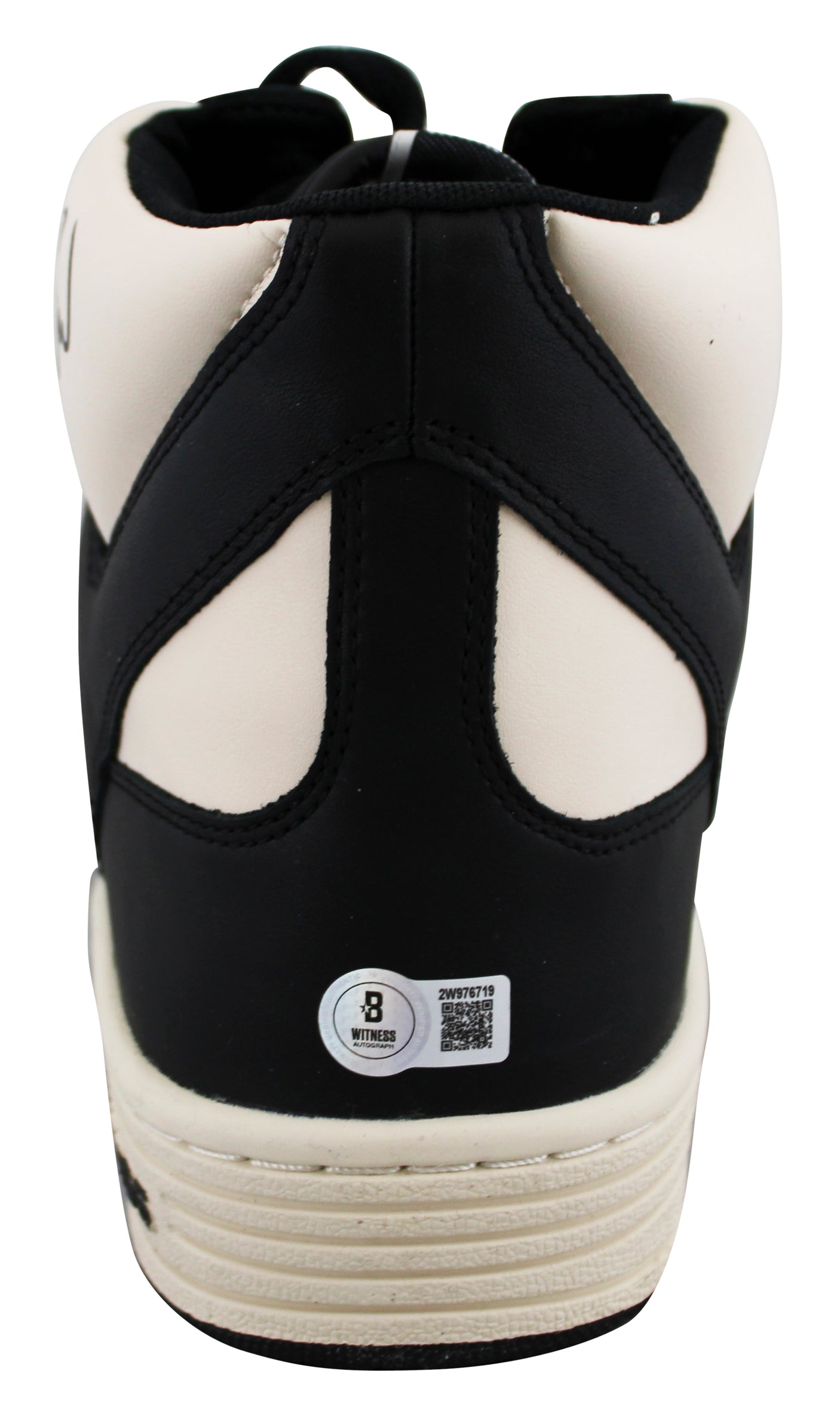 Celtics Larry Bird Signed Left Black & White Converse Weapon Shoe BAS Witnessed