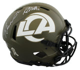 Rams Davante Adams & Puka Nacua Signed STS F/S Speed Proline Helmet BAS Wit