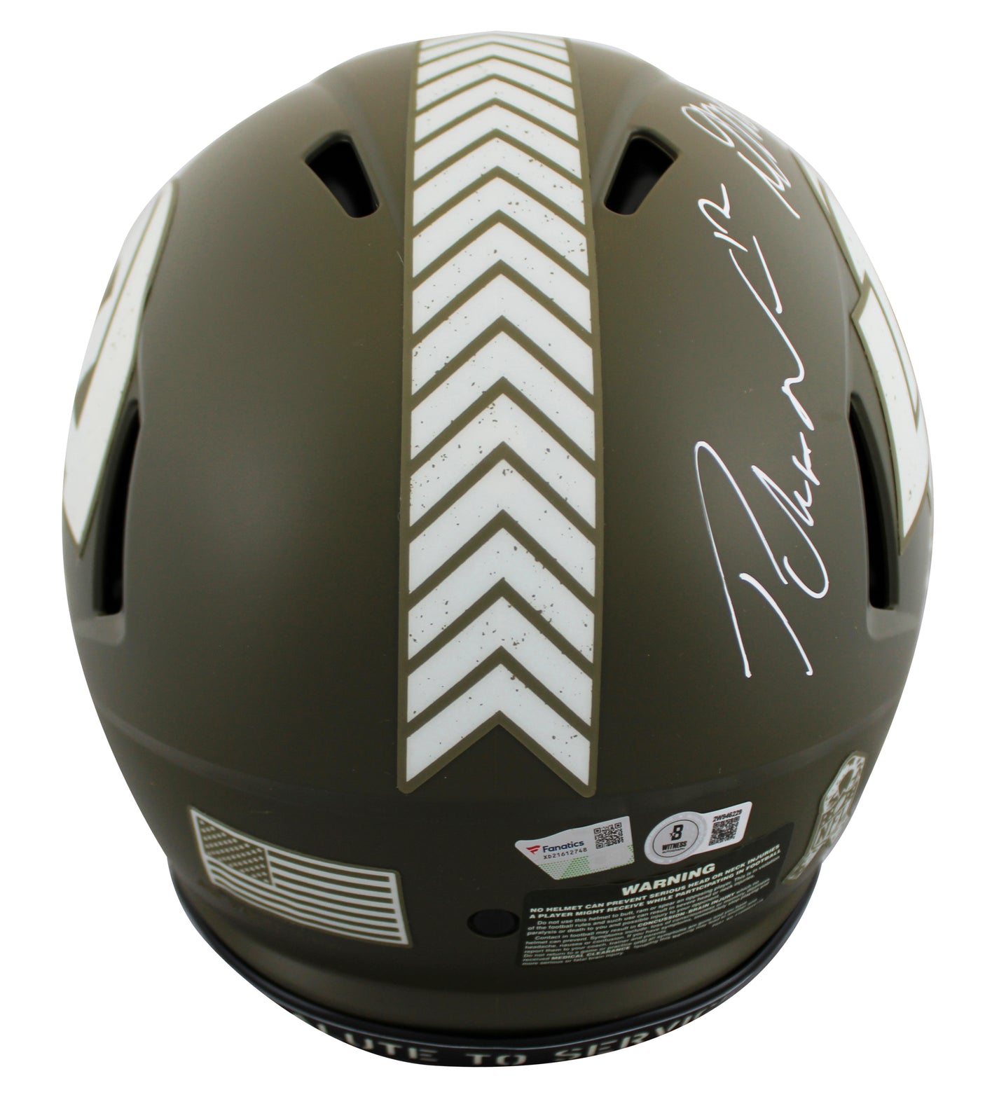 Davante Adams & Puka Nacua Signed STS F/S Speed Proline Helmet W/ Case BAS W
