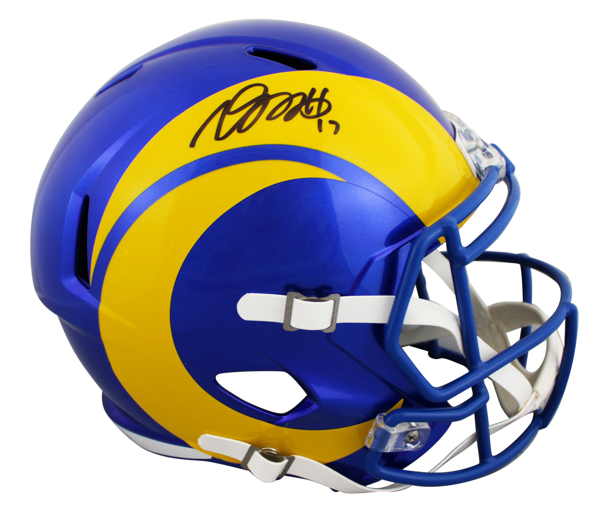 Rams Davante Adams Signed Full Size Speed Rep Helmet W/ Case BAS Witnessed