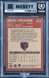 Bears Brian Urlacher "HOF 18" Signed 2000 Fleer Glossy #309 RC Card BAS Slab 2