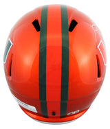 Miami Jimmy Johnson "87 Nat'l Champs" Signed Flash F/S Speed Rep Helmet BAS Wit