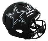 Cowboys Jimmy Johnson "HBTC" Signed Eclipse Full Size Speed Rep Helmet BAS Wit