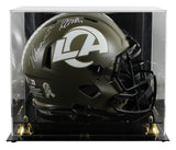 Davante Adams & Puka Nacua Signed STS F/S Speed Proline Helmet W/ Case BAS W