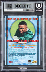 Eagles Brian Dawkins Signed 1996 Stadium Club #343 Rookie Card BAS Slabbed