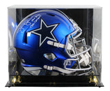 Cowboys Jimmy Johnson "HBTC" Signed Flash F/S Speed Rep Helmet W/ Case BAS Wit