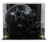 Cowboys Jimmy Johnson "HBTC" Signed Eclipse F/S Speed Rep Helmet W/ Case BAS Wit