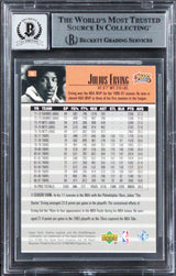 76ers Julius Erving Signed 1999 Upper Deck CL #13 Card Auto 10! BAS Slabbed