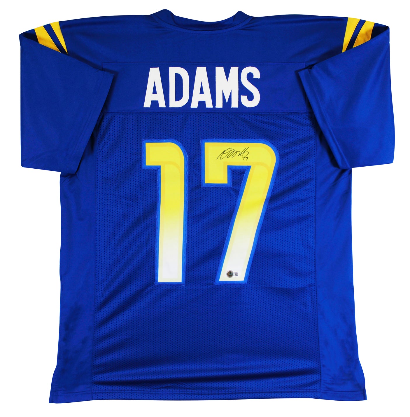 Davante Adams Authentic Signed Blue Pro Style Jersey Autographed BAS Witnessed