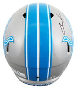 Lions Aidan Hutchinson Signed 2024 Full Size Speed Rep Helmet W/ Case BAS Wit