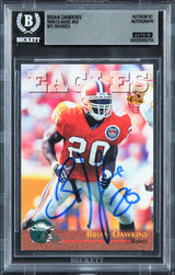 Eagles Brian Dawkins Signed 1996 Classic NFL Rookies #92 Rookie Card BAS Slabbed