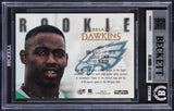 Eagles Brian Dawkins Signed 1996 Skybox Premium #190 RC Card Auto 10! BAS Slab