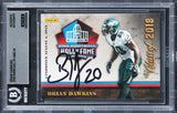 Eagles Brian Dawkins Signed 2018 Panini HOF #4 Card Auto Grade 10! BAS Slabbed