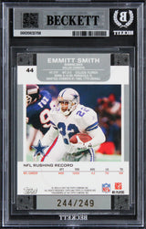 Cowboys Emmitt Smith, Tony Dorsett Signed 2007 Topps #44A Card Auto 10! BAS Slab