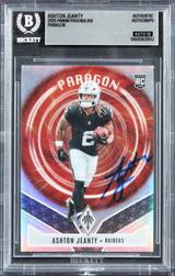 Raiders Ashton Jeanty Signed 2025 Panini Phoenix #10 RC Card Auto 10! BAS Slab