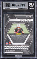 Raiders Ashton Jeanty Signed 2025 Panini Mosaic #345 RC Card Auto 10! BAS Slab