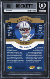 Cowboys Troy Aikman Signed 1996 Upper Deck Jumbos #CA14 5x7 Card BAS Slabbed