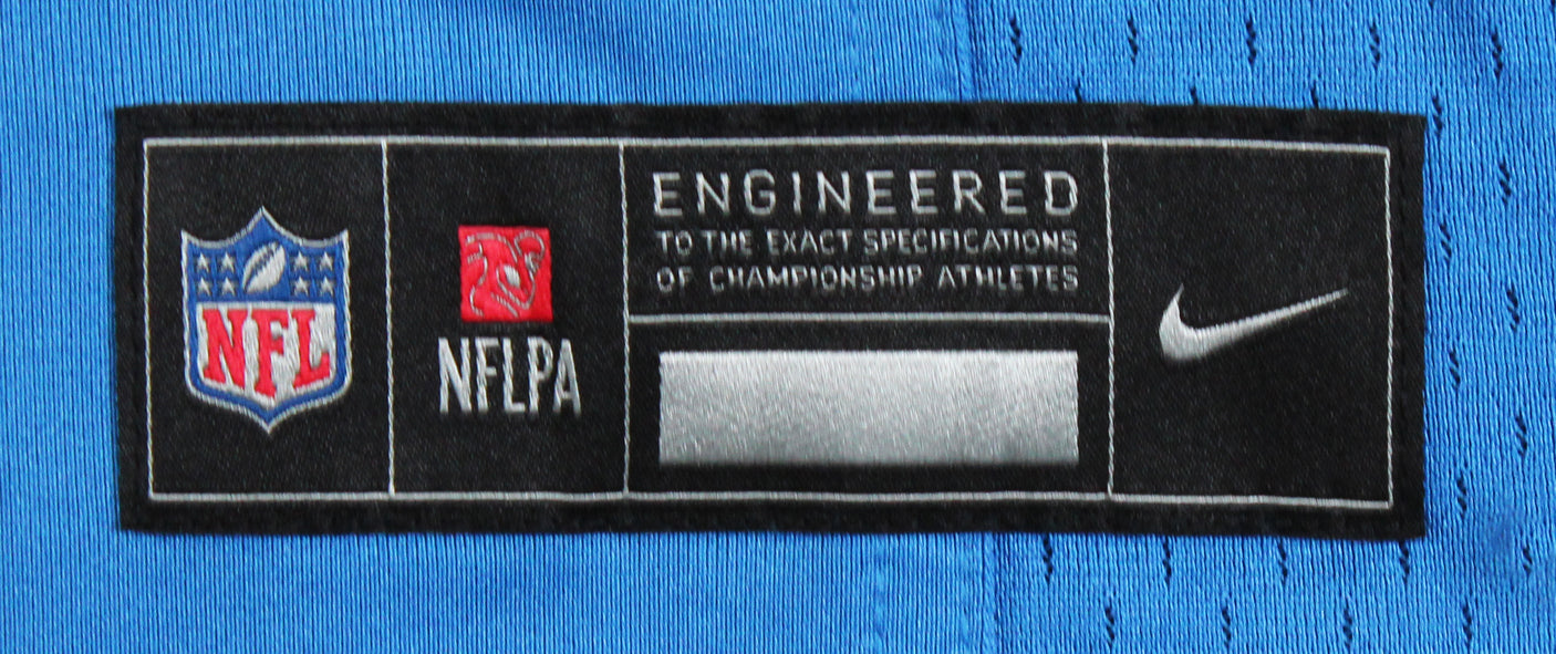 Lions Aidan Hutchinson Signed Blue Nike Game Jersey w/ Silver Sig BAS Witnessed