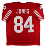 Brent Jones Authentic Signed Red Pro Style Jersey Autographed BAS Witnessed