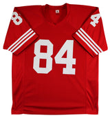 Brent Jones Authentic Signed Red Pro Style Jersey Autographed BAS Witnessed