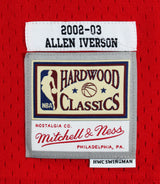 76ers Allen Iverson Signed Red 2002-03 M&N HWC Swingman Jersey BAS Witnessed