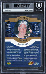 Cowboys Troy Aikman Signed 1996 Upper Deck Jumbos #CA20 5x7 Card BAS Slabbed