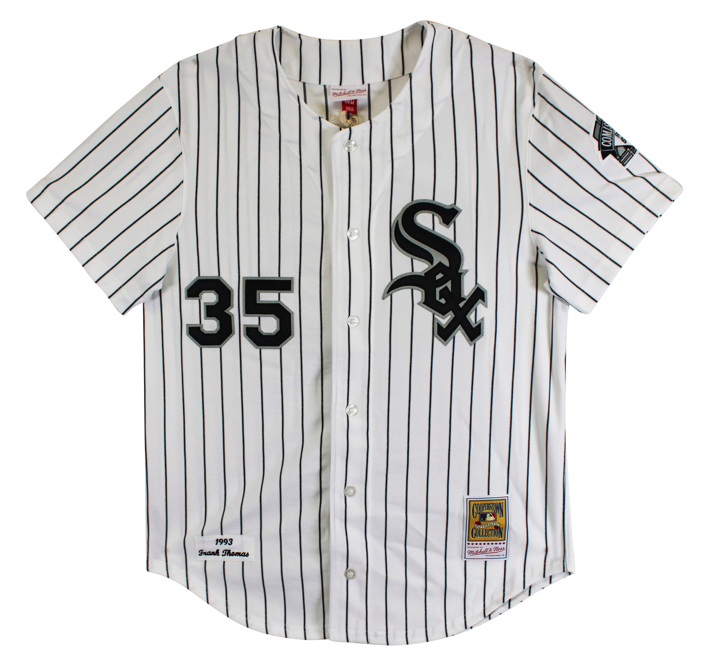 Frank Thomas "Big Hurt" Signed White Pinstripe M&N Authentic Jersey FAN & MLB