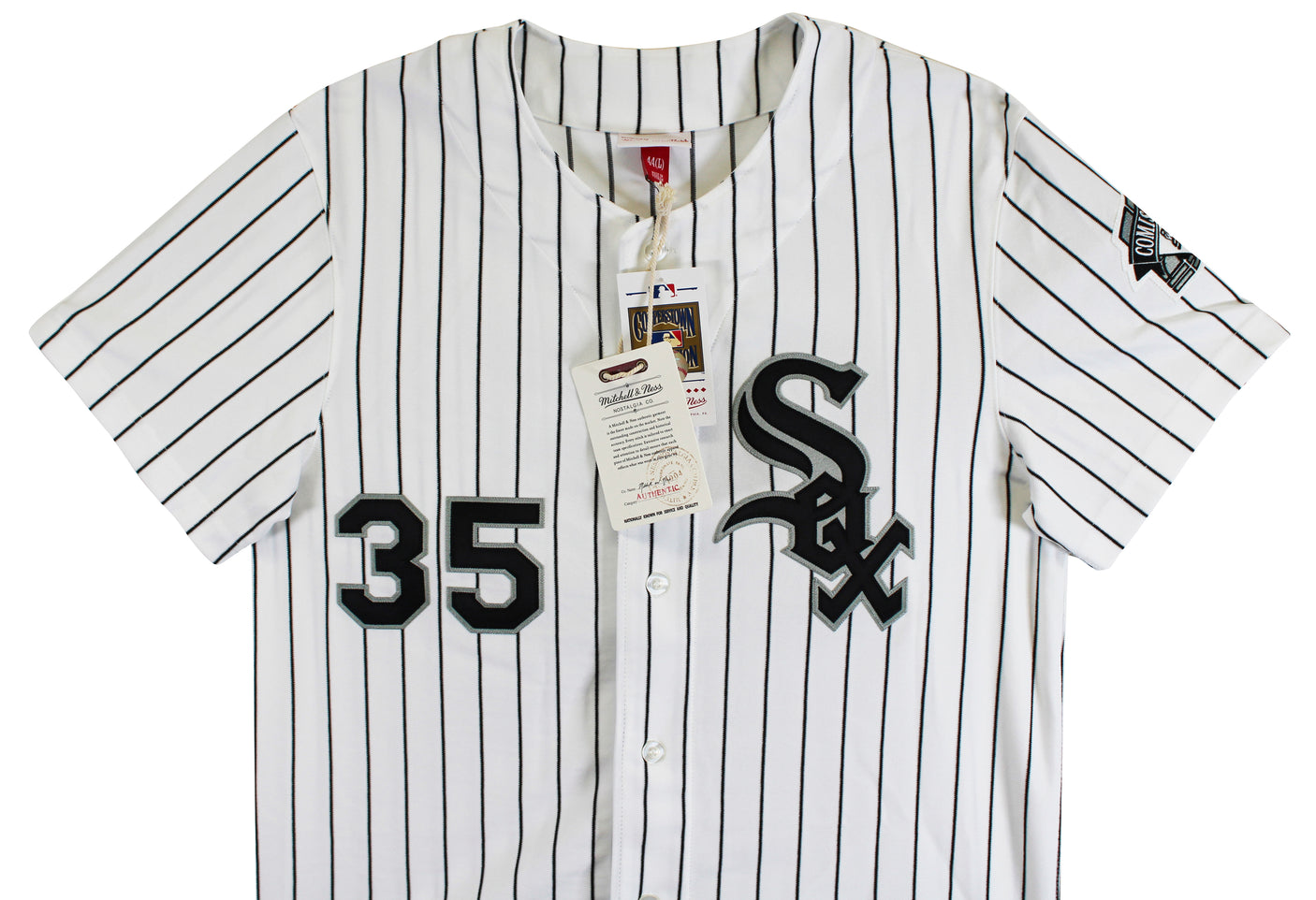 Frank Thomas "Big Hurt" Signed White Pinstripe M&N Authentic Jersey FAN & MLB