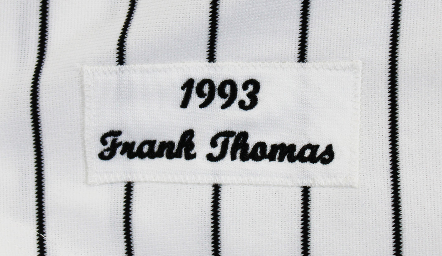 Frank Thomas "Big Hurt" Signed White Pinstripe M&N Authentic Jersey FAN & MLB