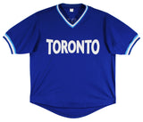 Joe Carter Authentic Signed Blue Pro Style Jersey Autographed JSA