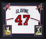 Tom Glavine Authentic Signed White Pro Style Framed Display Autographed JSA